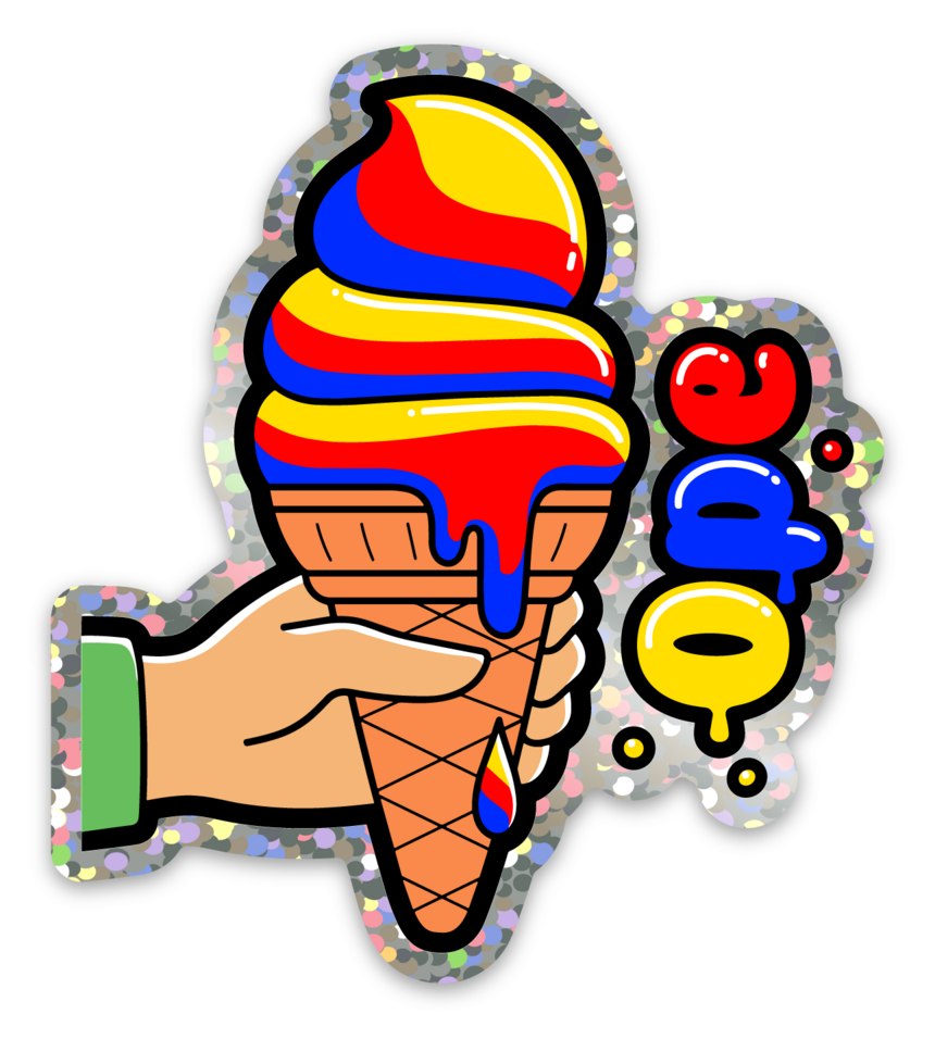 Ope Superman Ice Cream Sticker