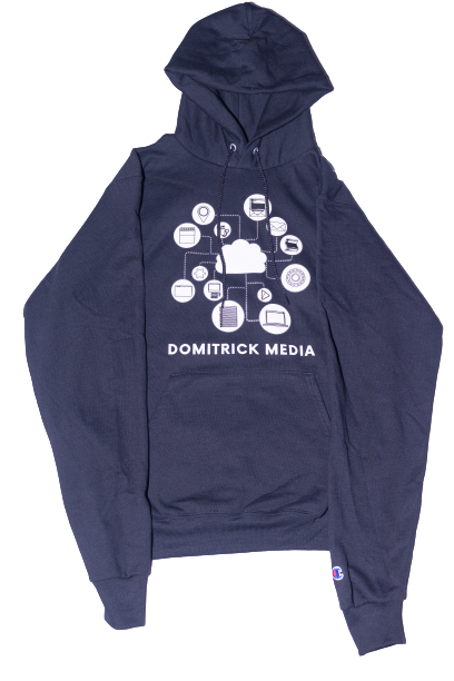 Black Domitrick Media x Champion Hoodie Youth